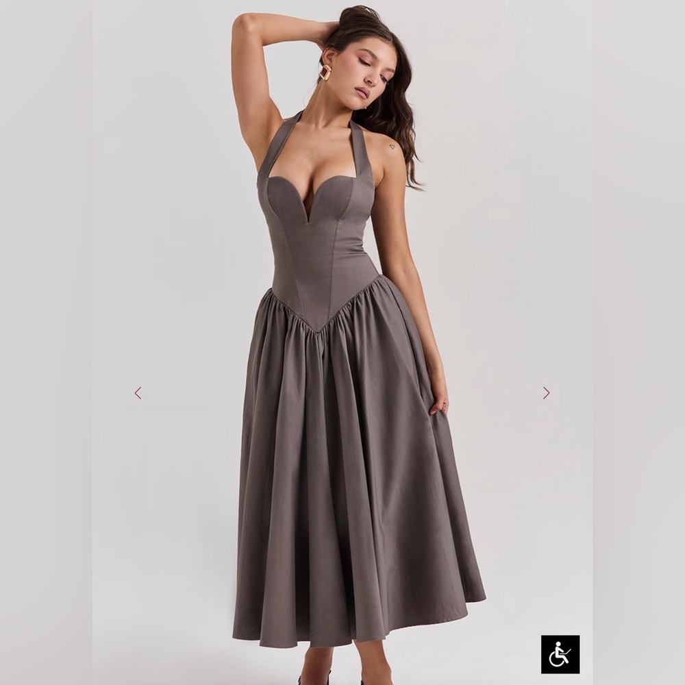 NWT House of CB “COQUETTE” 
Smoke Halter Midi Dress